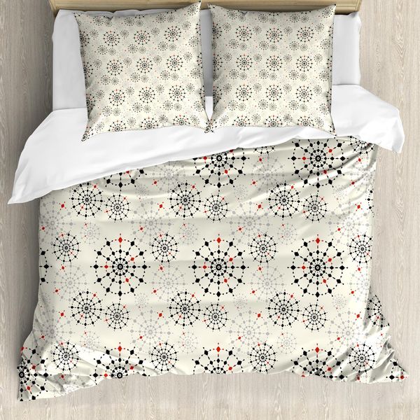Abakuhaus Set Copripiumino Colorato Per Letti Matrimoniali, Design Etnico Tribale, Antiacaro, Adatto A Chi Soffre Di Allergie, Con Federe, Multicolore-image