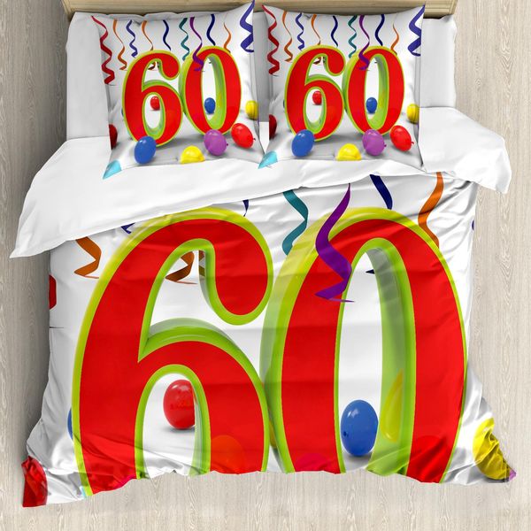 Abakuhaus Set Copripiumino Colorato Per Letti Matrimoniali, Coriandoli Da Festa, Antiacaro, Adatto A Chi Soffre Di Allergie, Con Federe, Multicolore-image