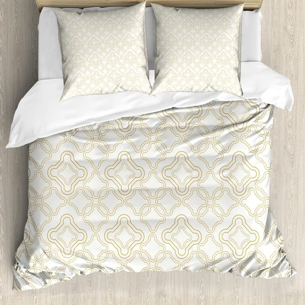 Abakuhaus Copripiumino Avorio, Rokoko Oriental, Antiacaro, Adatto A Chi Soffre Di Allergie, Con Federe, 155 Cm X 220 Cm - 80 X 80 Cm, Color Crema-image