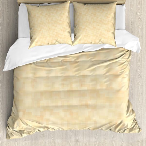Abakuhaus Copripiumino Avorio, Hazy Hazy Arte Astratta, Antiacaro Adatto A Chi Soffre Di Allergie Con Federe, 155 Cm X 220 Cm - 80 X 80 Cm, Crema-image