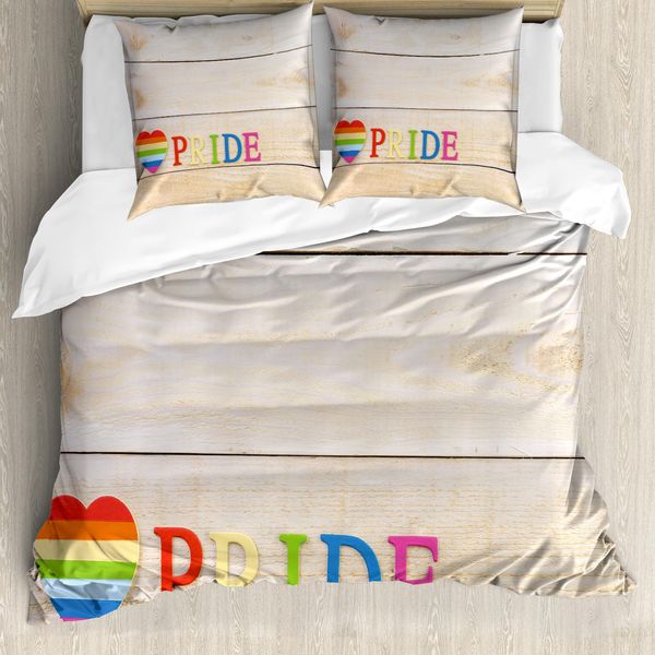 Abakuhaus Stolz Copripiumino, Cuore - Amore Colorato, Antiacaro, Adatto A Chi Soffre Di Allergie, Con Federe, 200 Cm X 200 Cm - 80 X 80 Cm, Multicolore-image