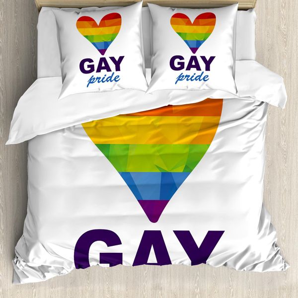 Abakuhaus Stolz Copripiumino, Cultura Gay Cuore, Antiacaro Adatto A Chi Soffre Di Allergie Con Federe, 155 Cm X 220 Cm - 80 X 80 Cm, Multicolore-image