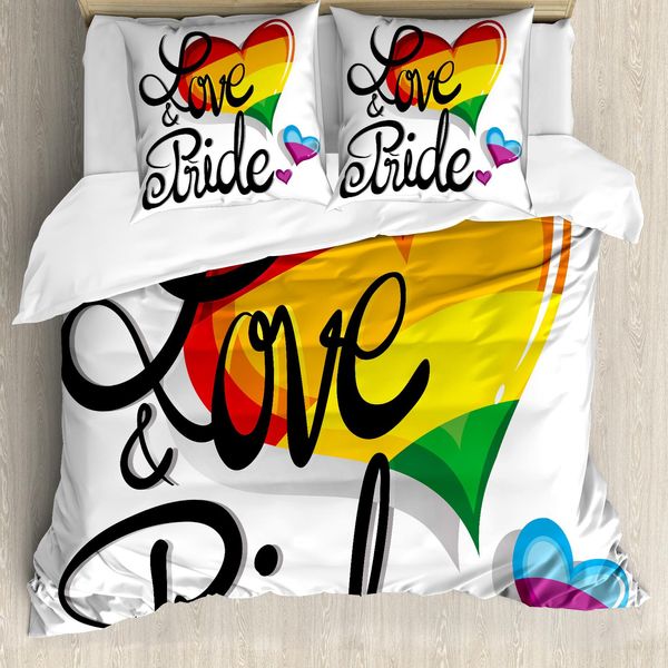 Abakuhaus Stolz Copripiumino, Big Little Herz-Liebe, Antiacaro, Adatto A Chi Soffre Di Allergie, Con Federe, 200 Cm X 200 Cm - 80 X 80 Cm, Multicolore-image