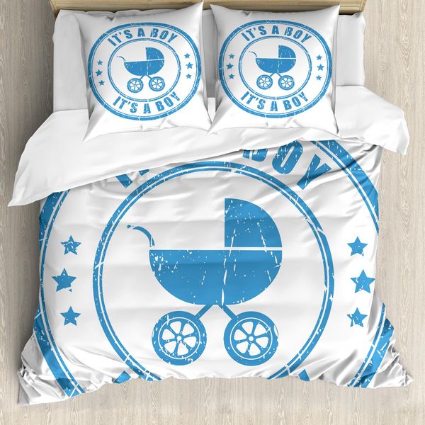 Set Copripiumino Retrò Abakuhaus Per Letti Matrimoniali, Stile Grunge Maschile, Antiacaro, Adatto A Chi Soffre Di Allergie, Con Federe, Blu Violetto-image