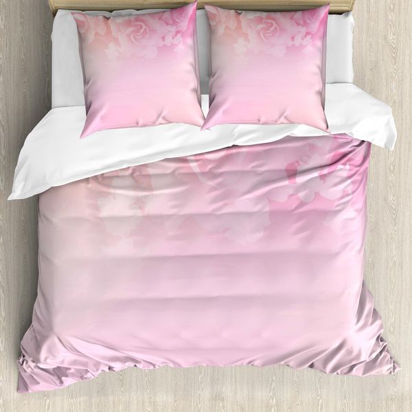 Abakuhaus Copripiumino Rosa Pallido, Roses Braut Kunst, Antiacaro, Adatto A Chi Soffre Di Allergie, Con Federe, 200 Cm X 200 Cm - 80 X 80 Cm, Corallo-image
