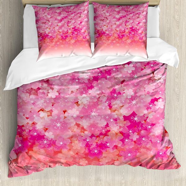 Abakuhaus Copripiumino Rosa Pallido, Ciliegio In Fiore, Antiacaro, Adatto A Chi Soffre Di Allergie, Con Federe, 200 Cm X 200 Cm - 80 X 80 Cm, Rosa Rosa Pallido-image
