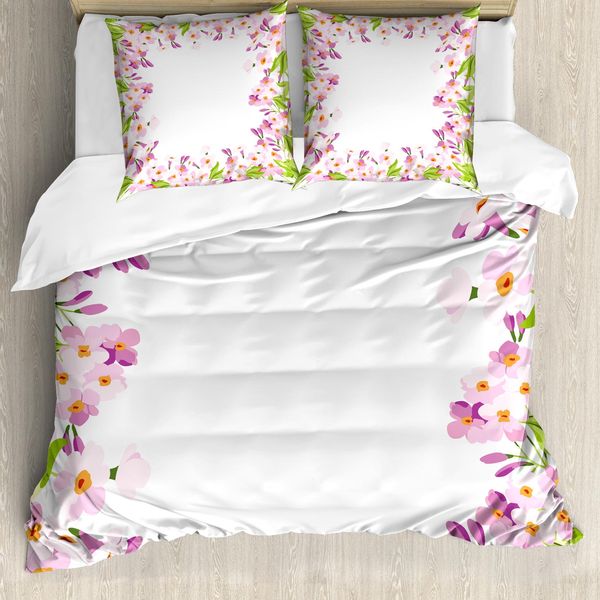 Abakuhaus Shabby Flora Copripiumino, Fiori Primaverili, Antiacaro, Adatto A Chi Soffre Di Allergie, Con Federe, 200 Cm X 200 Cm - 80 X 80 Cm, Multicolore-image