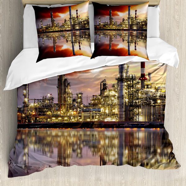 Abakuhaus Copripiumino Industriale, Raffineria Di Petrolio, Antiacaro, Adatto A Chi Soffre Di Allergie, Con Federe, 200 Cm X 200 Cm - 80 X 80 Cm, Multicolore-image