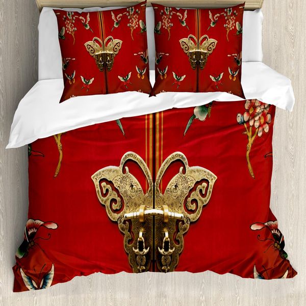 Abakuhaus Set Copripiumino Mandala Per Letti Matrimoniali, Fiori Boho Orientali, Antiacaro, Adatto A Chi Soffre Di Allergie, Con Federe, Multicolore-image