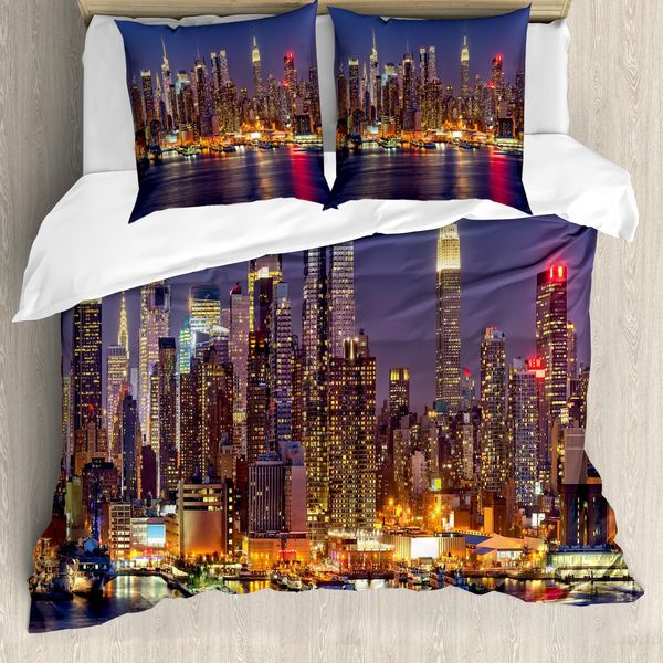 Abakuhaus Copripiumino Stadt-Liebe, Tema Urban Life, Antiacaro, Adatto A Chi Soffre Di Allergie, Con Federe, 155 Cm X 220 Cm - 80 X 80 Cm, Multicolore-image