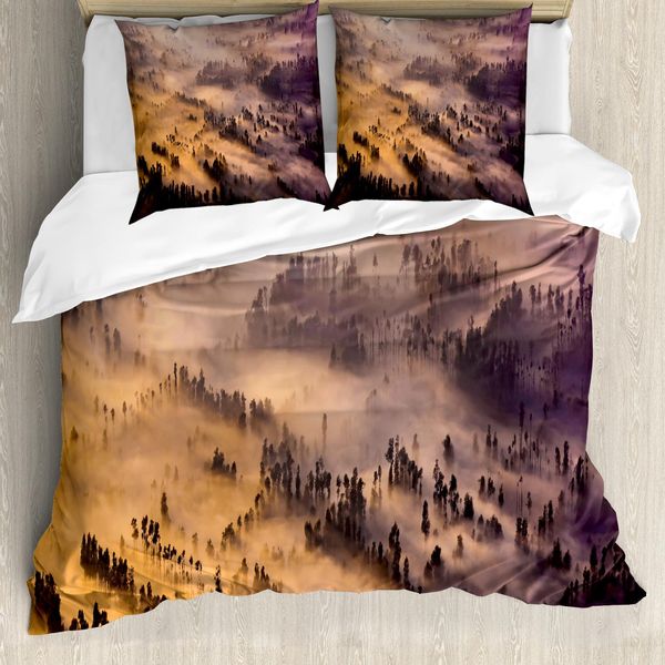 Abakuhaus Copripiumino Mystiker, Wald Sommer-Morgen, Antiacaro, Adatto A Chi Soffre Di Allergie, Con Federe, 155 Cm X 220 Cm - 80 X 80 Cm, Giallo Marrone-image