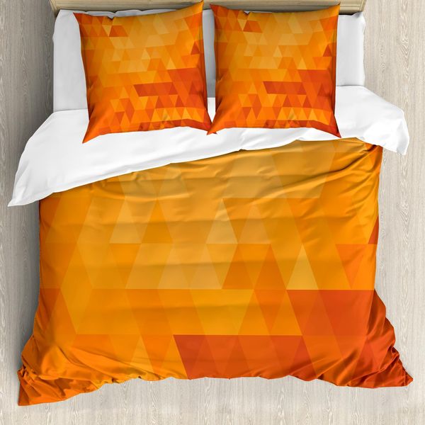 Abakuhaus Copripiumino Arancione, Forme E Motivi, Antiacaro, Adatto A Chi Soffre Di Allergie, Con Federe, 200 Cm X 200 Cm - 80 X 80 Cm, Arancione Bruciato-image