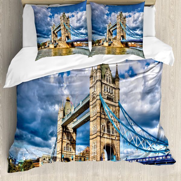 Abakuhaus London Copripiumino, British Uk Heritage, Antiacaro, Adatto A Chi Soffre Di Allergie, Con Federe, 155 Cm X 220 Cm - 80 X 80 Cm, Multicolore-image