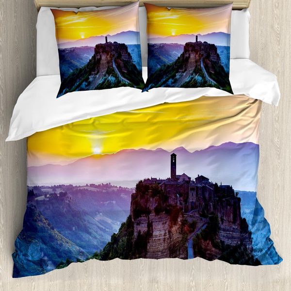 Abakuhaus Copripiumino Italiano, Castello Storico, Antiacaro, Adatto A Chi Soffre Di Allergie, Con Federe, 200 Cm X 200 Cm - 80 X 80 Cm, Multicolore-image