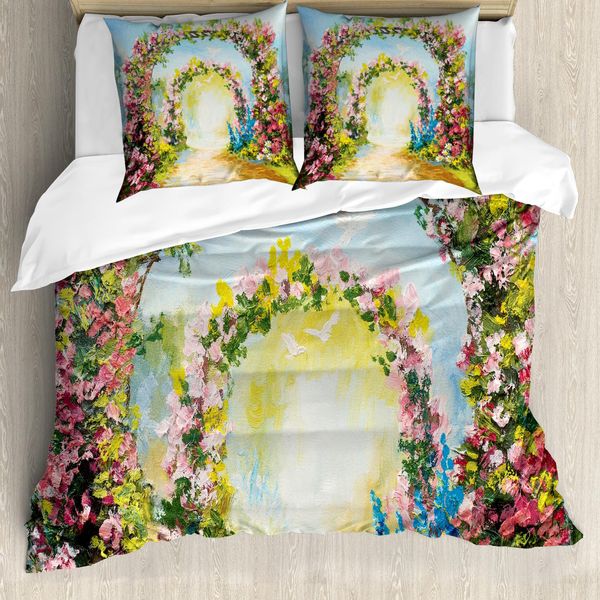 Abakuhaus Copripiumino Land, Hot Summer Boho Park, Antiacaro, Adatto A Chi Soffre Di Allergie, Con Federe, 155 Cm X 220 Cm - 80 X 80 Cm, Multicolore-image