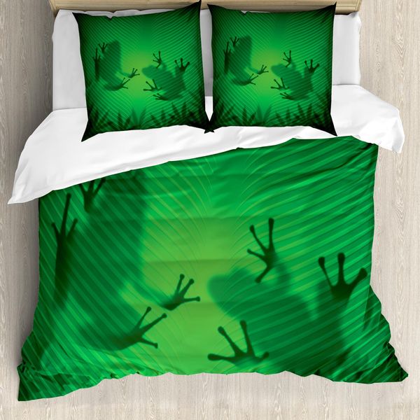 Abakuhaus Copripiumino Per Animali Domestici, Foglia Di Banano Tropicale, Antiacaro, Adatto A Chi Soffre Di Allergie, Con Federe, 155 Cm X 220 Cm - 80 X 80 Cm, Verde-image