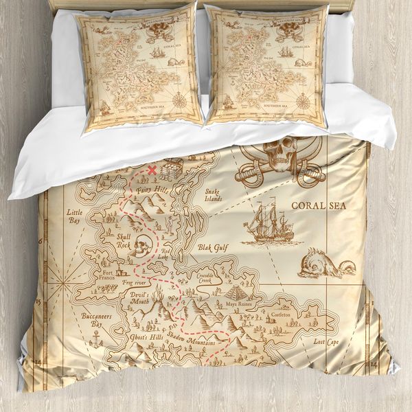 Abakuhaus Copripiumino Insel, Tesoro Antico, Antiacaro, Adatto A Chi Soffre Di Allergie, Con Federe, 200 Cm X 200 Cm - 80 X 80 Cm, Color Crema-image