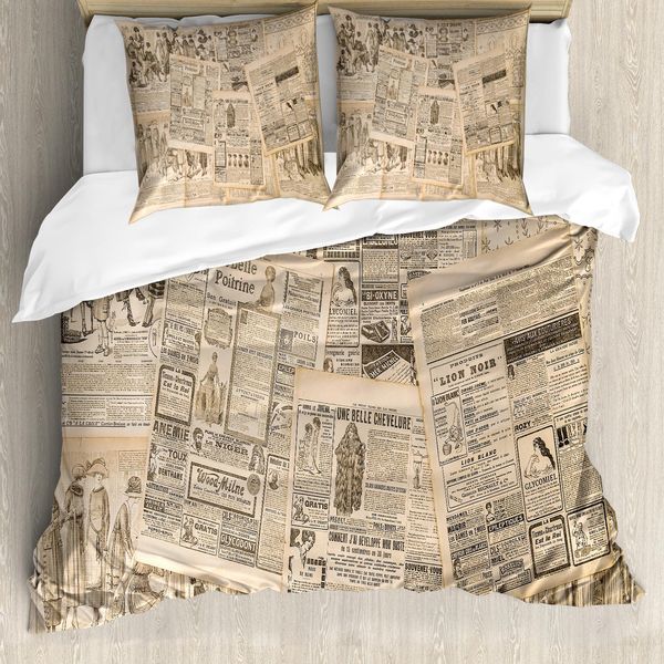 Abakuhaus Copripiumino Antico, Fashion Magazine Frau, Antiacaro, Adatto A Chi Soffre Di Allergie, Con Federe, 200 Cm X 200 Cm - 80 X 80 Cm, Color Crema-image