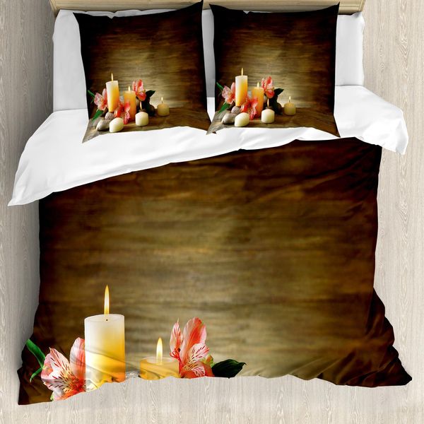 Abakuhaus Copripiumino Spa, Candele Benessere, Antiacaro, Adatto A Chi Soffre Di Allergie, Con Federe, 200 Cm X 200 Cm - 80 X 80 Cm, Multicolore-image