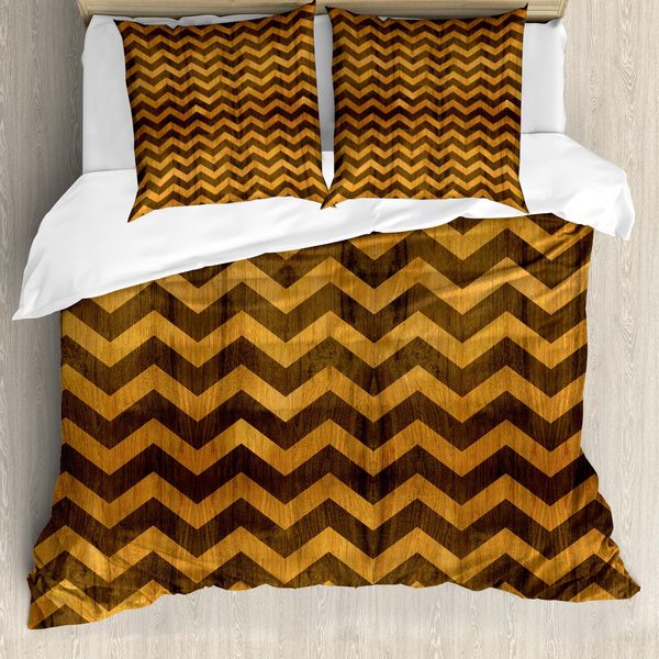 Abakuhaus Copripiumino Angolare, Motivo Araldico Medievale, Antiacaro, Adatto A Chi Soffre Di Allergie, Con Federe, 155 Cm X 220 Cm - 80 X 80 Cm, Marrone Chiaro-image