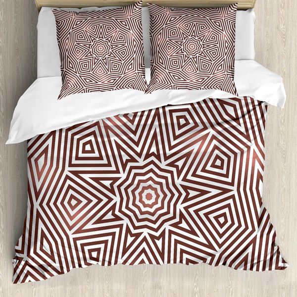 Abakuhaus Copripiumino Celtico, Celtic Barock Boho, Antiacaro, Adatto A Chi Soffre Di Allergie, Con Federe, 155 Cm X 220 Cm - 80 X 80 Cm, Marrone Beige-image
