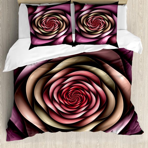 Abakuhaus Spiers Copripiumino, Petali Di Rosa Arte Moderna, Antiacaro Adatto A Chi Soffre Di Allergie Con Federe, 200 Cm X 200 Cm - 80 X 80 Cm, Multicolore-image