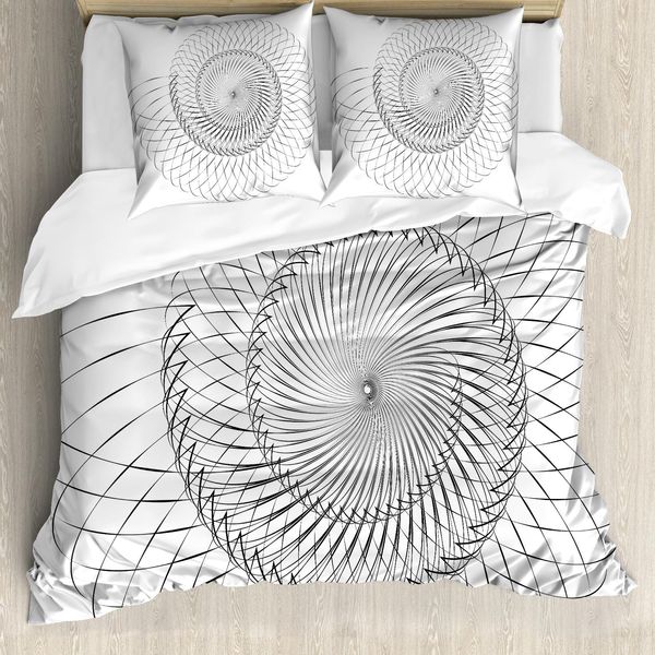 Abakuhaus Spiers Copripiumino, Conchiglia Subacquea, Antiacaro, Adatto A Chi Soffre Di Allergie, Con Federe, 200 Cm X 200 Cm - 80 X 80 Cm, Grigio Bianco-image