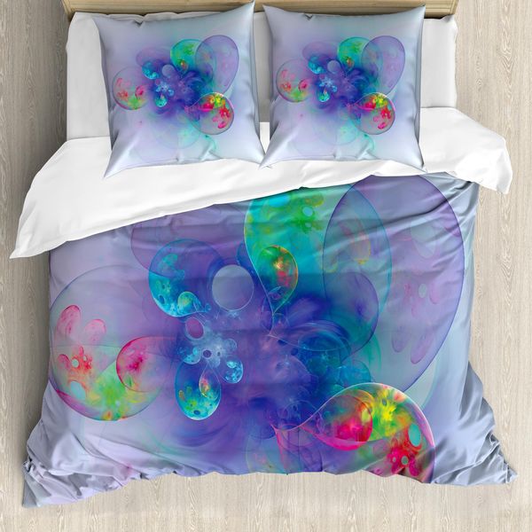 Abakuhaus Spiers Copripiumino, Design Creativo E Moderno, Antiacaro, Adatto A Chi Soffre Di Allergie, Con Federe, 200 Cm X 200 Cm - 80 X 80 Cm, Viola Rosso-image