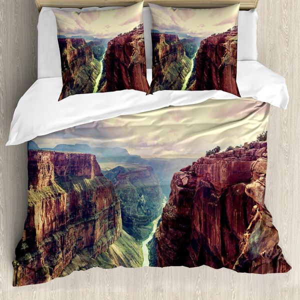 Abakuhaus Copripiumino Schlucht, Grand Canyon River, Antiacaro, Adatto A Chi Soffre Di Allergie, Con Federe, 155 Cm X 220 Cm - 80 X 80 Cm, Multicolore-image