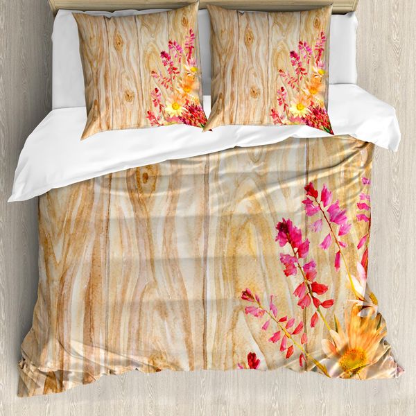 Abakuhaus Copripiumino Rustico, Fiori Primaverili E Margherite, Antiacaro, Adatto A Chi Soffre Di Allergie, Con Federe, 200 Cm X 200 Cm - 80 X 80 Cm, Multicolore-image