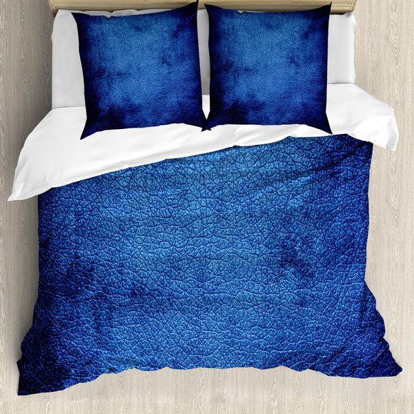 Abakuhaus Set Copripiumino Per Letti Matrimoniali, Blu Scuro Contemporaneo, Antiacaro Adatto A Chi Soffre Di Allergie Con Federe, Blu Scuro-image