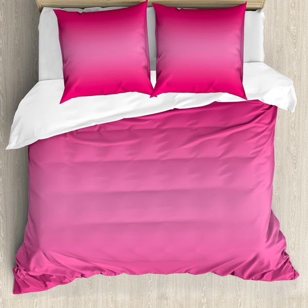 Abakuhaus Copripiumino Ombre, Design Moderno Rosa, Antiacaro, Adatto A Chi Soffre Di Allergie, Con Federe, 155 Cm X 220 Cm - 80 X 80 Cm, Rosa-image