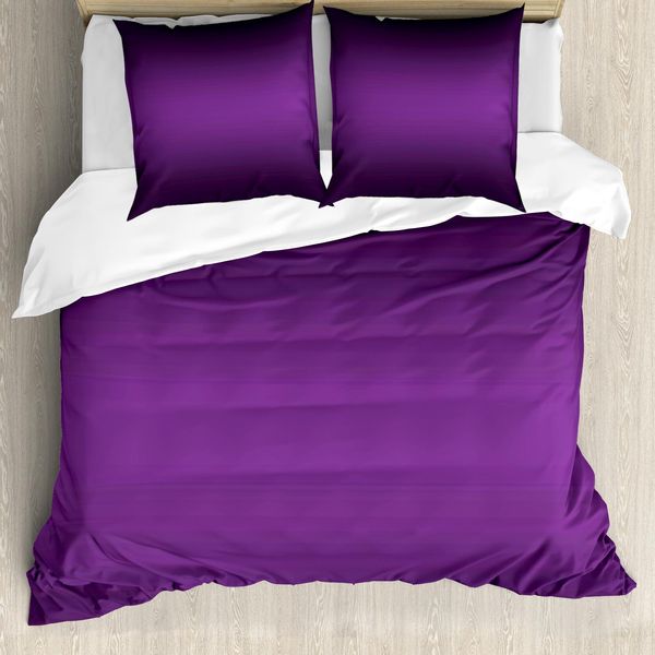 Abakuhaus Copripiumino Ombre, Design Kino Vorhang, Antiacaro, Adatto A Chi Soffre Di Allergie, Con Federe, 155 Cm X 220 Cm - 80 X 80 Cm, Viola-image