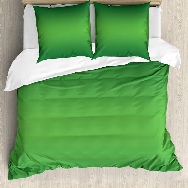 Abakuhaus Copripiumino Ombre, Tropic Mare Naturale, Antiacaro Adatto A Chi Soffre Di Allergie Con Federe, 200 Cm X 200 Cm - 80 X 80 Cm, Verde-image