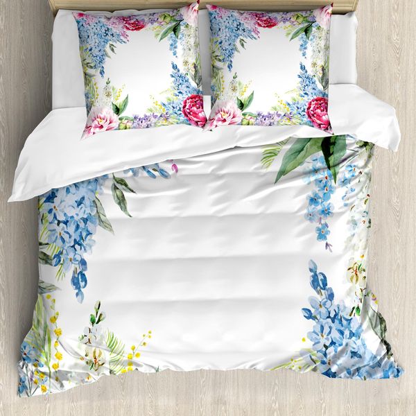 Abakuhaus Copripiumino Blume, Lillà Primavera Lavenders, Antiacaro Adatto A Chi Soffre Di Allergie Con Federe, 155 Cm X 220 Cm - 80 X 80 Cm, Multicolore-image