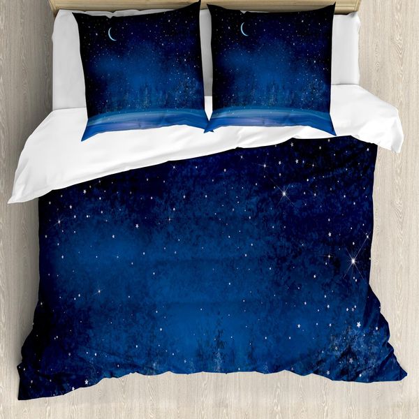 Abakuhaus Copripiumino Mond, Stagione Invernale, Antiacaro, Adatto A Chi Soffre Di Allergie, Con Federe, 155 Cm X 220 Cm - 80 X 80 Cm, Blu Scuro-image