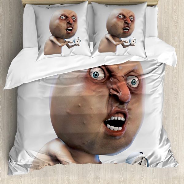 Abakuhaus Copripiumino Umoristico, Perché Non Dormire Meme, Antiacaro Adatto A Chi Soffre Di Allergie Con Federe, 155 Cm X 220 Cm - 80 X 80 Cm, Abbronzatura-image