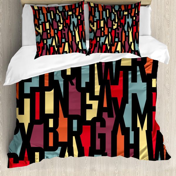 Abakuhaus Copripiumino Astratto, Fractal Funky Forms, Antiacaro, Adatto A Chi Soffre Di Allergie, Con Federe, 155 Cm X 220 Cm - 80 X 80 Cm, Multicolore-image