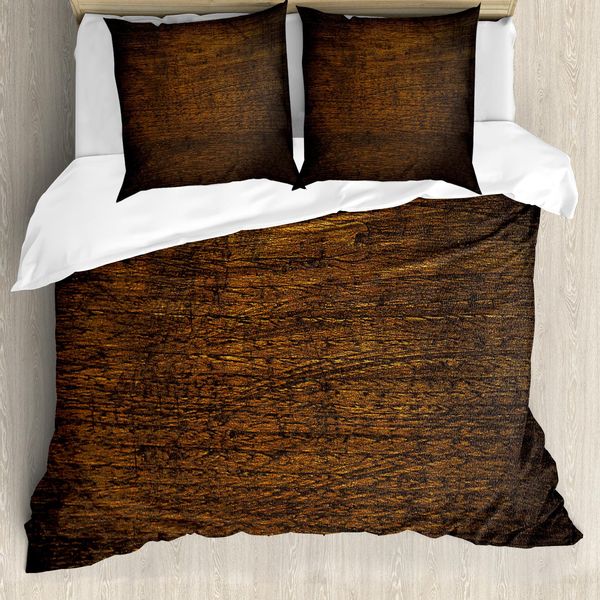 Abakuhaus Copripiumino In Legno, Vendemmia Antica, Antiacaro, Adatto A Chi Soffre Di Allergie, Con Federe, 155 Cm X 220 Cm - 80 X 80 Cm, Castagna E Marrone-image