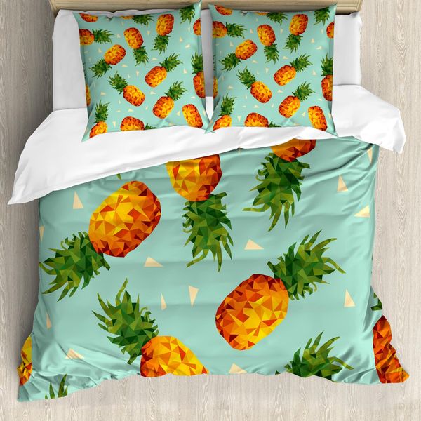 Abakuhaus Copripiumino Retrò, Vintage Beach Summer, Antiacaro, Adatto A Chi Soffre Di Allergie, Con Federe, 155 Cm X 220 Cm - 80 X 80 Cm, Verde Oliva Seafoam-image