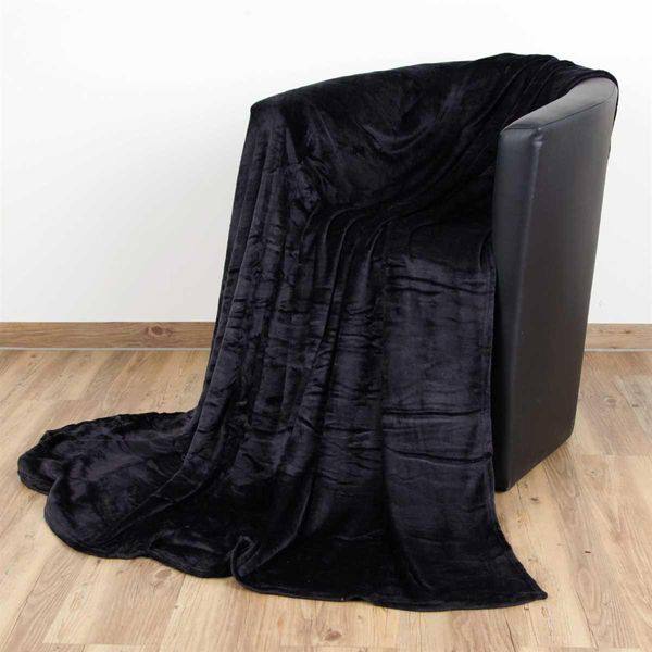 Coperta "Celina"" - Coperta Soffice Di Alta Qualità, 150 X 200 Cm - Nero"-image