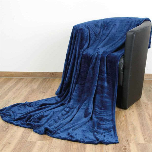 Coperta "Celina"" - Coperta Soffice Di Alta Qualità, 220 X 240 Cm - Blu"-image