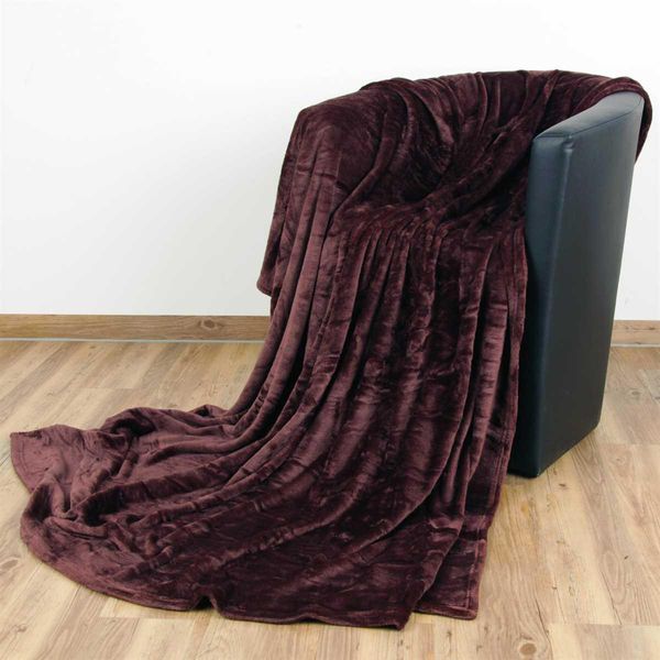 Coperta "Celina"" - Coperta Soffice Di Alta Qualità, 220 X 240 Cm - Marrone"-image