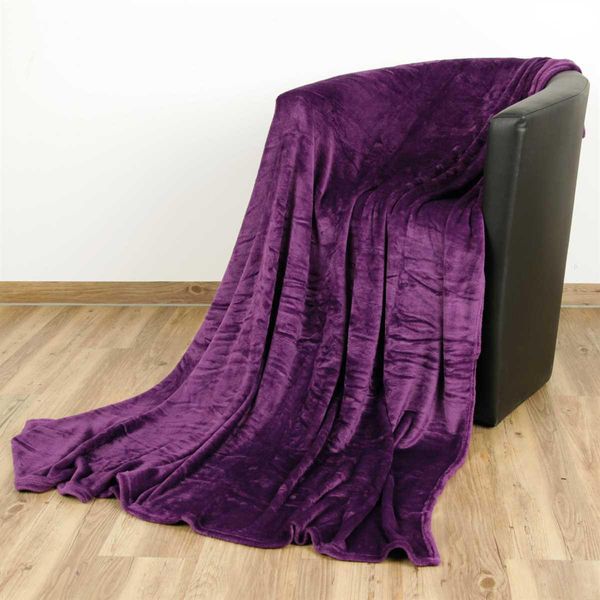Coperta "Celina"" - Coperta Soffice Di Alta Qualità, 220 X 240 Cm - Viola"-image