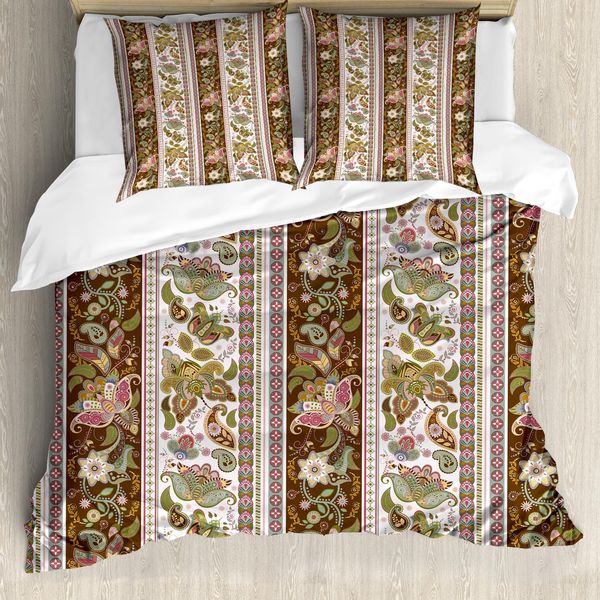 Abakuhaus Copripiumino Orient, Motivo Floreale Persiano, Antiacaro, Adatto A Chi Soffre Di Allergie, Con Federe, 155 Cm X 220 Cm - 80 X 80 Cm, Multicolore-image