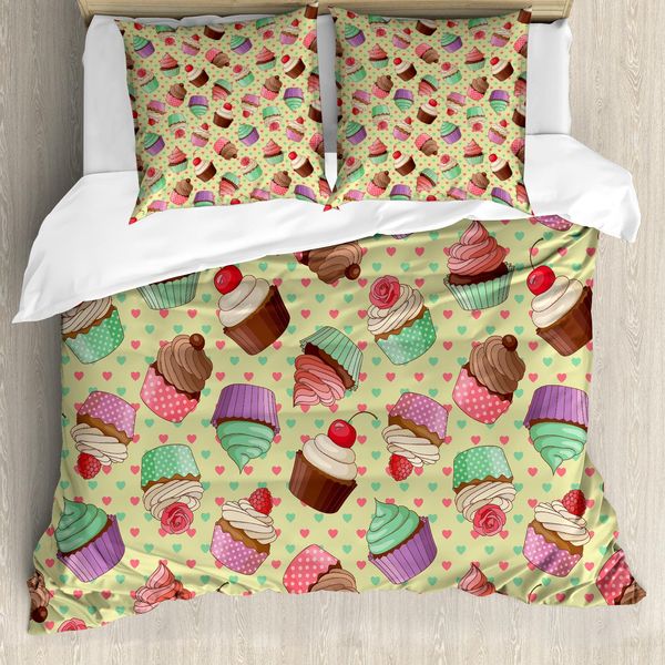 Abakuhaus Copripiumino Caffè, Pois Da Forno, Antiacaro, Adatto A Chi Soffre Di Allergie, Con Federe, 200 Cm X 200 Cm - 80 X 80 Cm, Multicolore-image