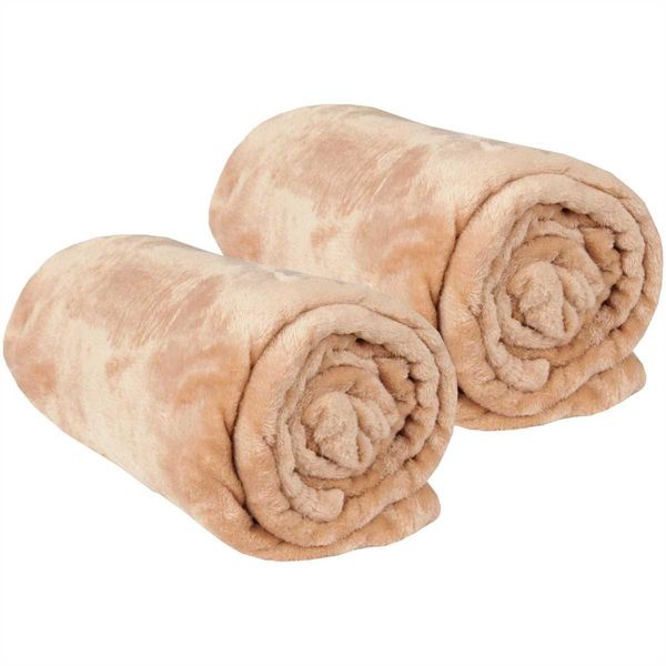 Coperta "Celina"" In Confezione Da 2 - Coperta Soffice Di Alta Qualità, 150 X 200 Cm - Torrone"-image