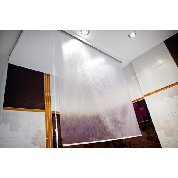 Tenda A Rullo Per Doccia A Mezza Cassetta Gocce Di Latte 80X240 Cm Misura Speciale Extra Small-image