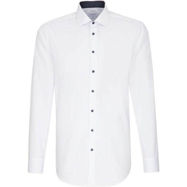 Seidensticker Business Patch Camicia Da Uomo Manica Lunga Kent Slim-Fit Bianco 42-image