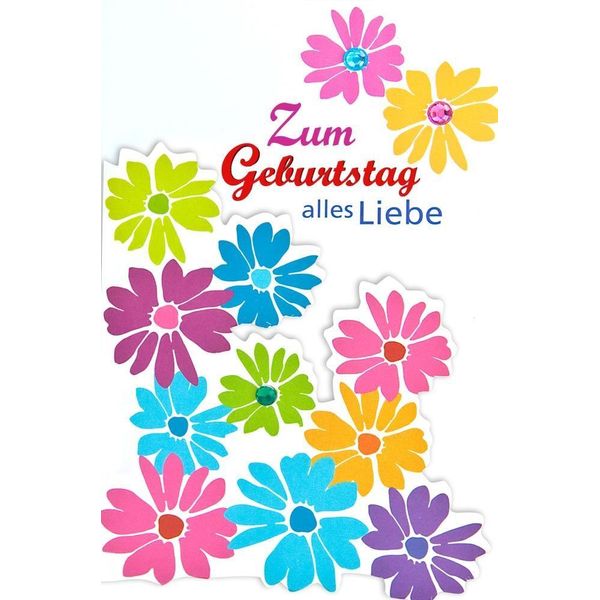 Artebene Card Emboss-Birthday-Flowers-image
